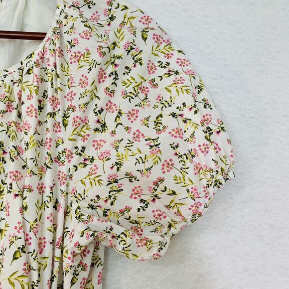 J.CREW Dress Women Size 10 Floral Midi Cut Out Poplin Meadow Cottage BG400 - Picture 10 of 13